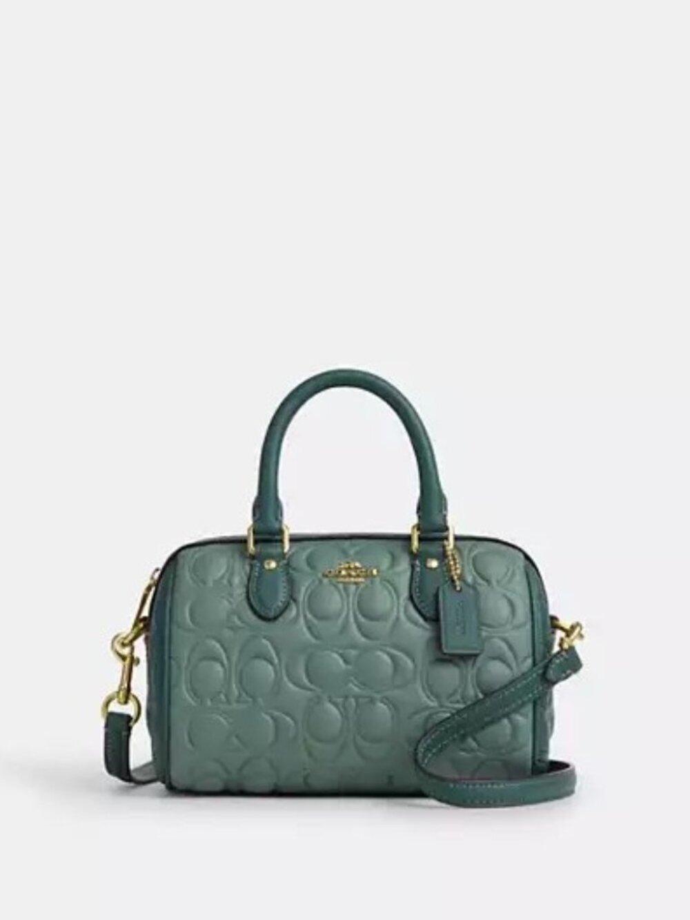 NWT Coach Mini Rowan Crossbody Bag In Blocked Signature Leather (CY744)
